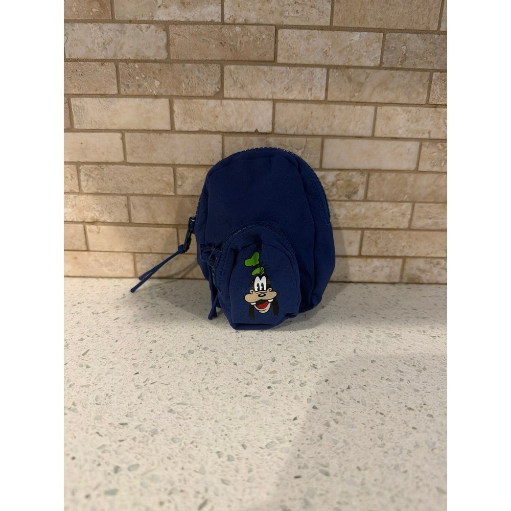 Disney Goofy Blue Mini Backpack Pouch Travel Cosmetic Zip Bag